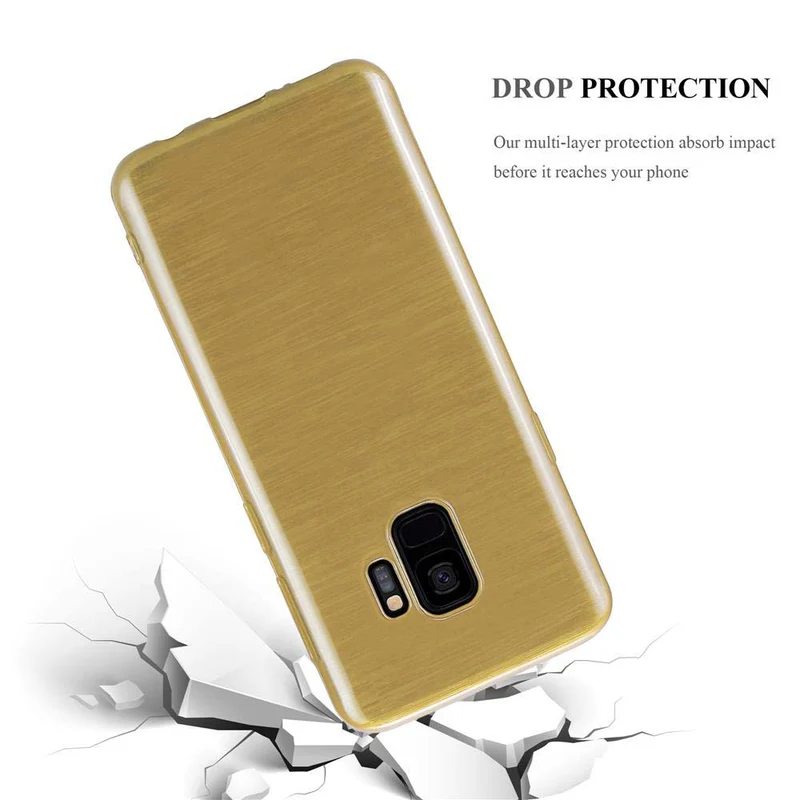 Cadorabo Hülle kompatibel mit Samsung Galaxy S9 Schutzhülle aus flexiblem TPU Silikon im Brushed Design