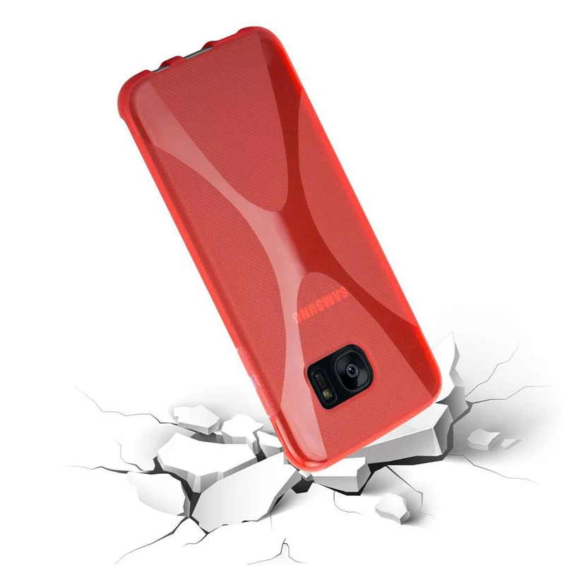 Cadorabo Hülle kompatibel mit Samsung Galaxy S7 EDGE Schutzhülle aus flexiblem TPU Silikon