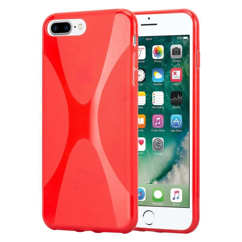 Cadorabo Hülle kompatibel mit Apple iPhone 7 PLUS / 7S PLUS / 8 PLUS Schutzhülle aus flexiblem TPU Silikon