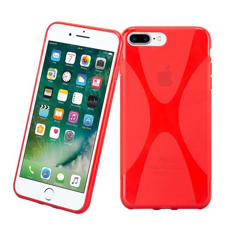 Cadorabo Hülle kompatibel mit Apple iPhone 7 PLUS / 7S PLUS / 8 PLUS Schutzhülle aus flexiblem TPU Silikon