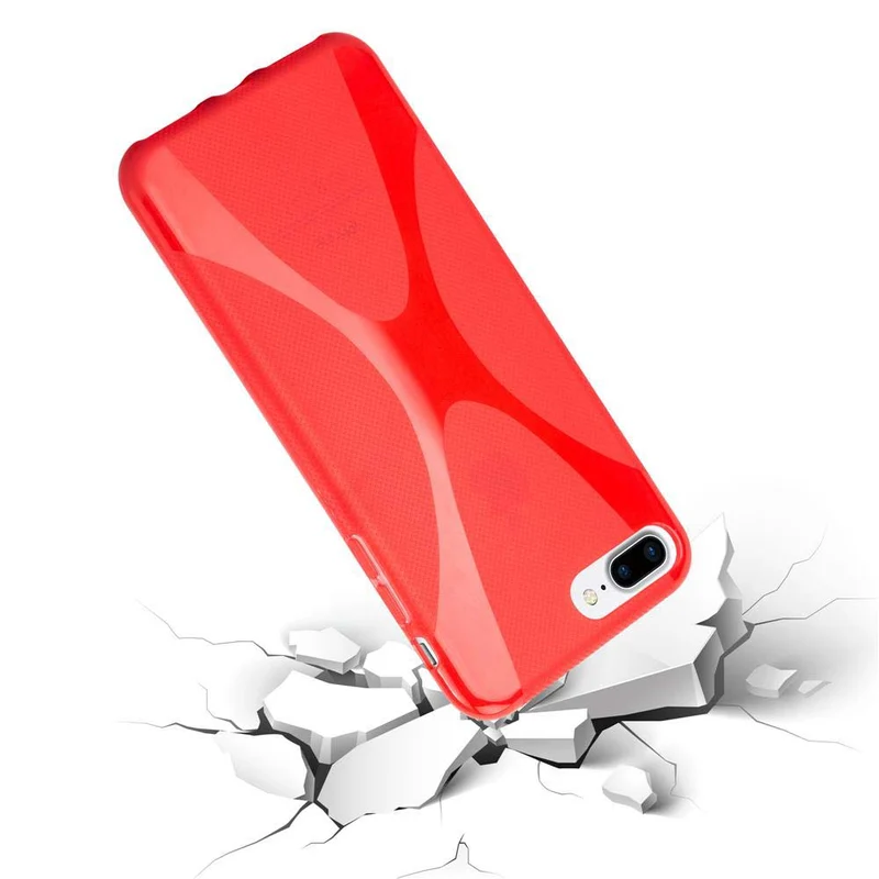 Cadorabo Hülle kompatibel mit Apple iPhone 7 PLUS / 7S PLUS / 8 PLUS Schutzhülle aus flexiblem TPU Silikon