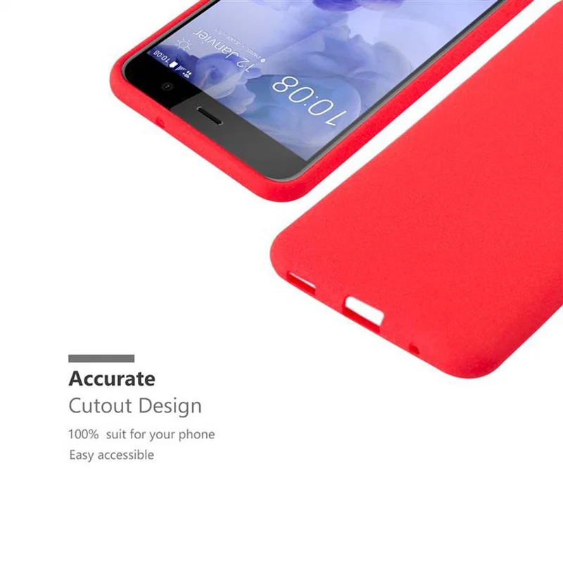 Cadorabo Hülle kompatibel mit HTC U PLAY Schutzhülle aus flexiblem TPU Silikon