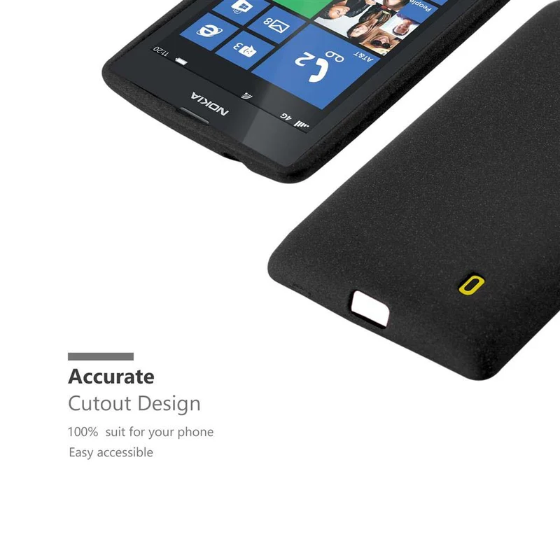 Cadorabo Hülle kompatibel mit Nokia Lumia 520 / 521 Schutzhülle aus flexiblem TPU Silikon