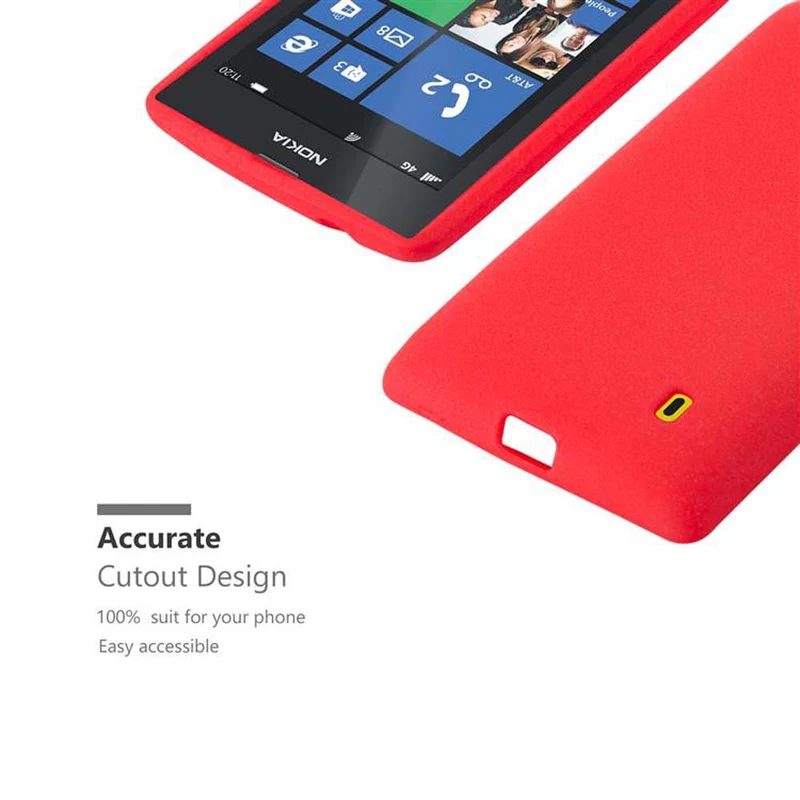 Cadorabo Hülle kompatibel mit Nokia Lumia 520 / 521 Schutzhülle aus flexiblem TPU Silikon