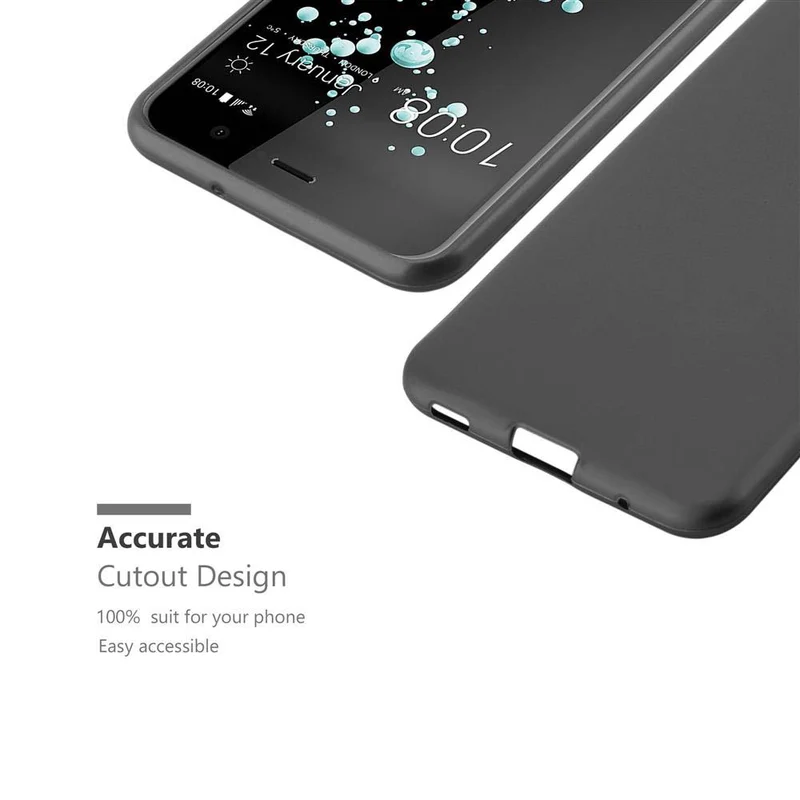 Cadorabo Hülle kompatibel mit HTC U PLAY Schutzhülle aus flexiblem TPU Silikon