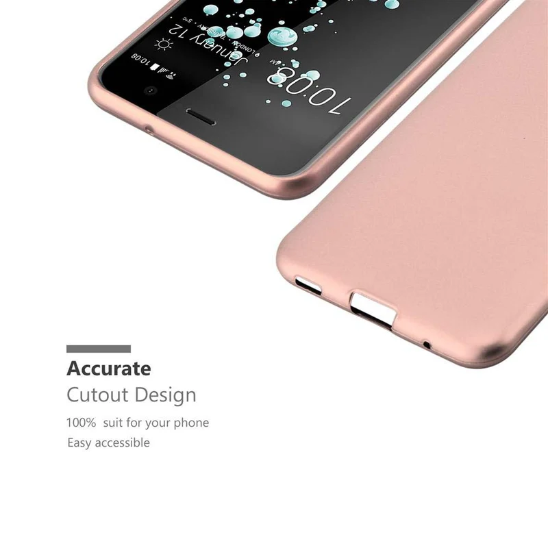 Cadorabo Hülle kompatibel mit HTC U PLAY Schutzhülle aus flexiblem TPU Silikon