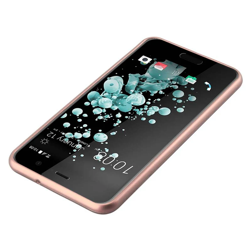 Cadorabo Hülle kompatibel mit HTC U PLAY Schutzhülle aus flexiblem TPU Silikon