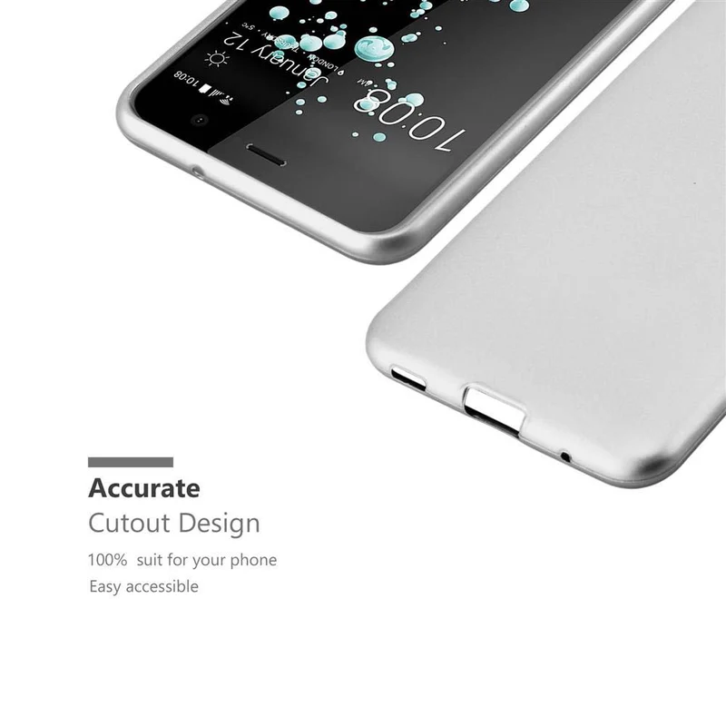 Cadorabo Hülle kompatibel mit HTC U PLAY Schutzhülle aus flexiblem TPU Silikon