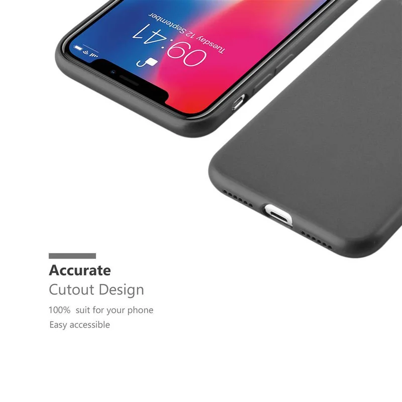 Cadorabo Hülle kompatibel mit Apple iPhone X / XS Schutzhülle aus flexiblem TPU Silikon