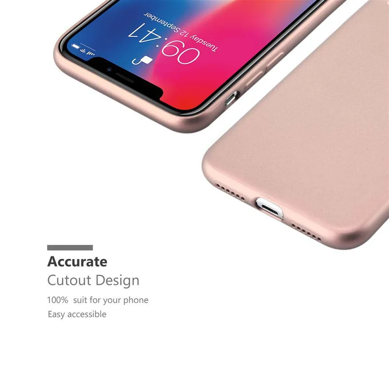 Cadorabo Hülle kompatibel mit Apple iPhone X / XS Schutzhülle aus flexiblem TPU Silikon