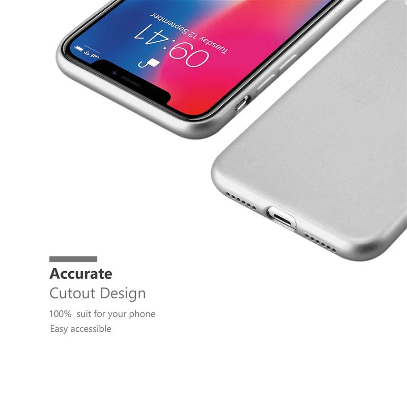 Cadorabo Hülle kompatibel mit Apple iPhone X / XS Schutzhülle aus flexiblem TPU Silikon