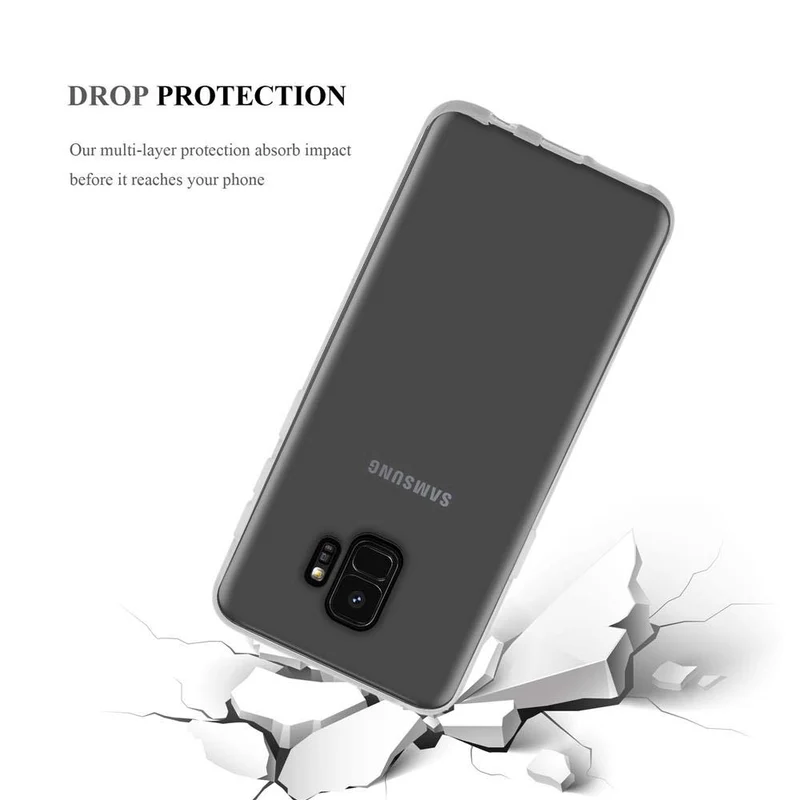 Cadorabo Hülle kompatibel mit Samsung Galaxy S9 Schutzhülle aus flexiblem TPU Silikon