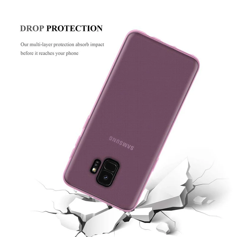 Cadorabo Hülle kompatibel mit Samsung Galaxy S9 Schutzhülle aus flexiblem TPU Silikon