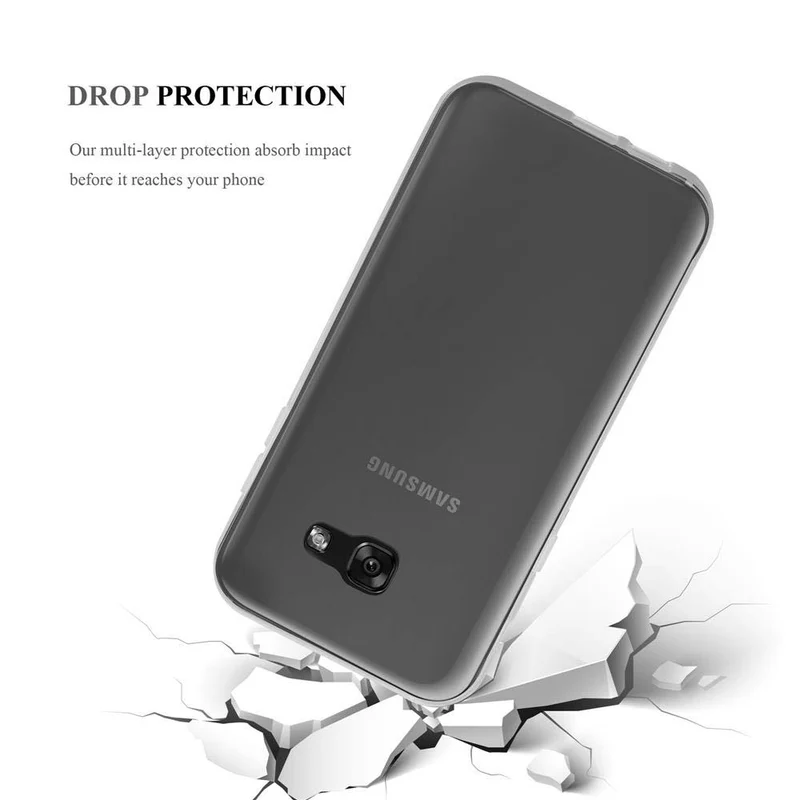 Cadorabo Hülle kompatibel mit Samsung Galaxy A7 2017 Schutzhülle aus flexiblem TPU Silikon