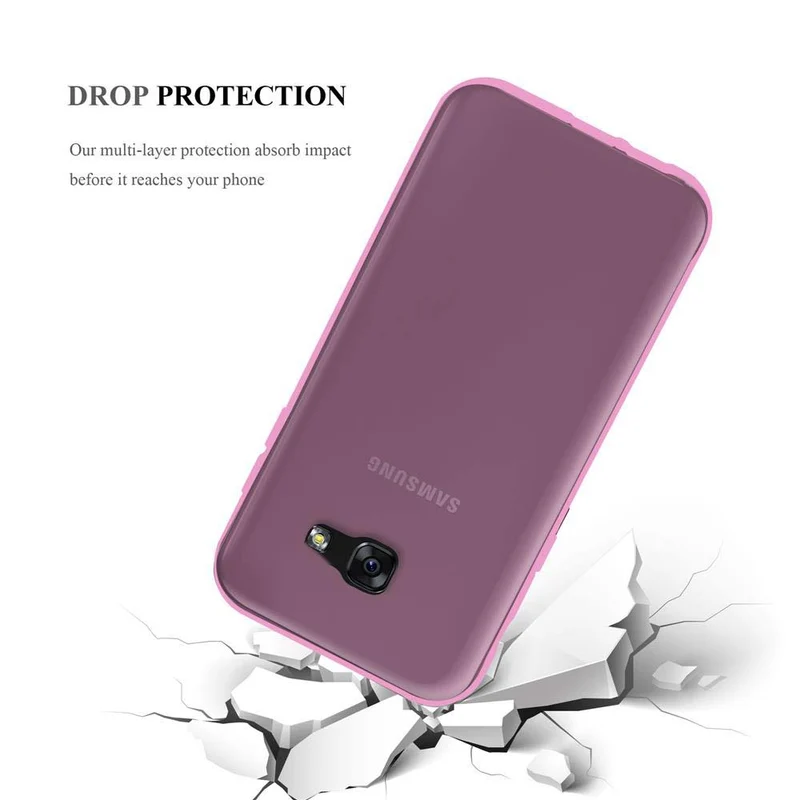 Cadorabo Hülle kompatibel mit Samsung Galaxy A7 2017 Schutzhülle aus flexiblem TPU Silikon