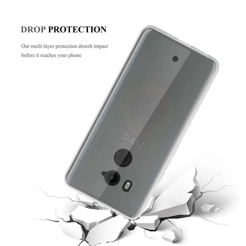 Cadorabo Hülle kompatibel mit HTC U11 PLUS Schutzhülle aus flexiblem TPU Silikon