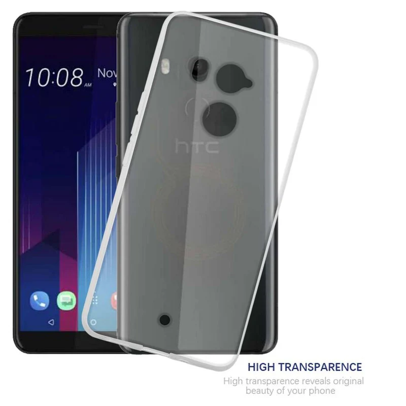 Cadorabo Hülle kompatibel mit HTC U11 PLUS Schutzhülle aus flexiblem TPU Silikon