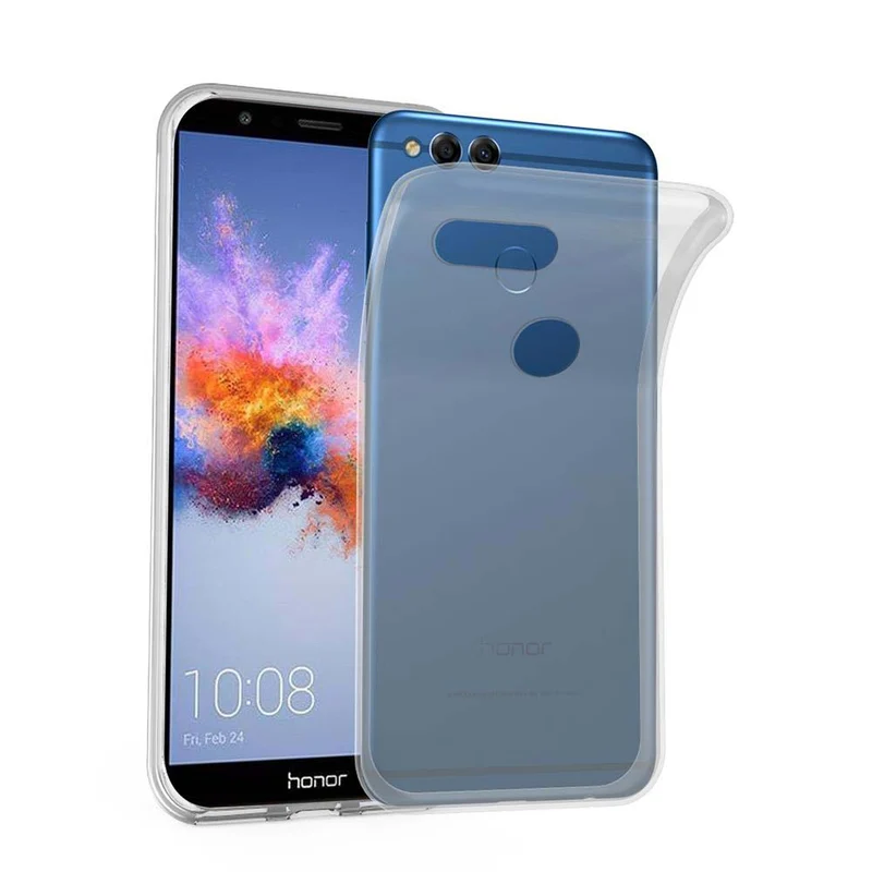 Cadorabo Hülle kompatibel mit Honor 7X Schutzhülle aus flexiblem TPU Silikon