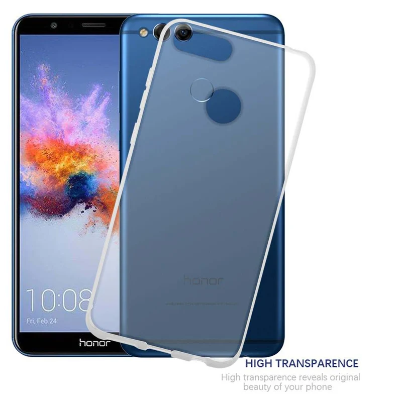 Cadorabo Hülle kompatibel mit Honor 7X Schutzhülle aus flexiblem TPU Silikon