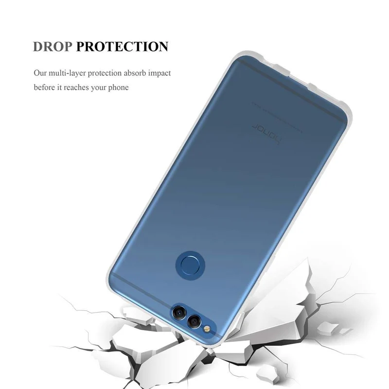 Cadorabo Hülle kompatibel mit Honor 7X Schutzhülle aus flexiblem TPU Silikon
