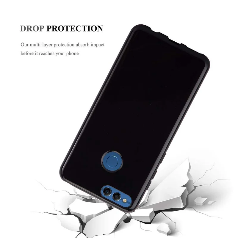 Cadorabo Hülle kompatibel mit Honor 7X Schutzhülle aus flexiblem TPU Silikon