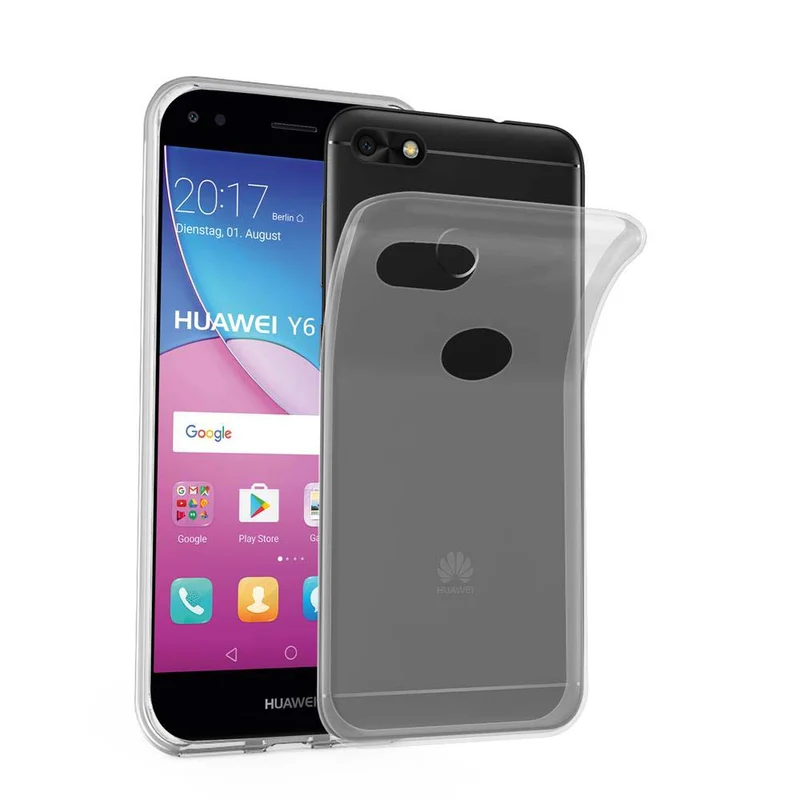 Cadorabo Hülle kompatibel mit Huawei Y6 PRO 2017 Schutzhülle aus flexiblem TPU Silikon