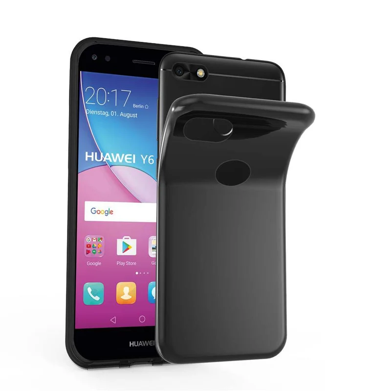 Cadorabo Hülle kompatibel mit Huawei Y6 PRO 2017 Schutzhülle aus flexiblem TPU Silikon