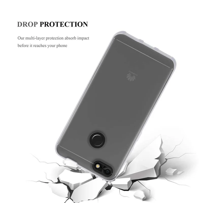Cadorabo Hülle kompatibel mit Huawei Y6 PRO 2017 Schutzhülle aus flexiblem TPU Silikon