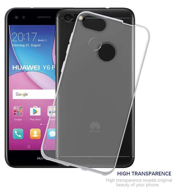 Cadorabo Hülle kompatibel mit Huawei Y6 PRO 2017 Schutzhülle aus flexiblem TPU Silikon