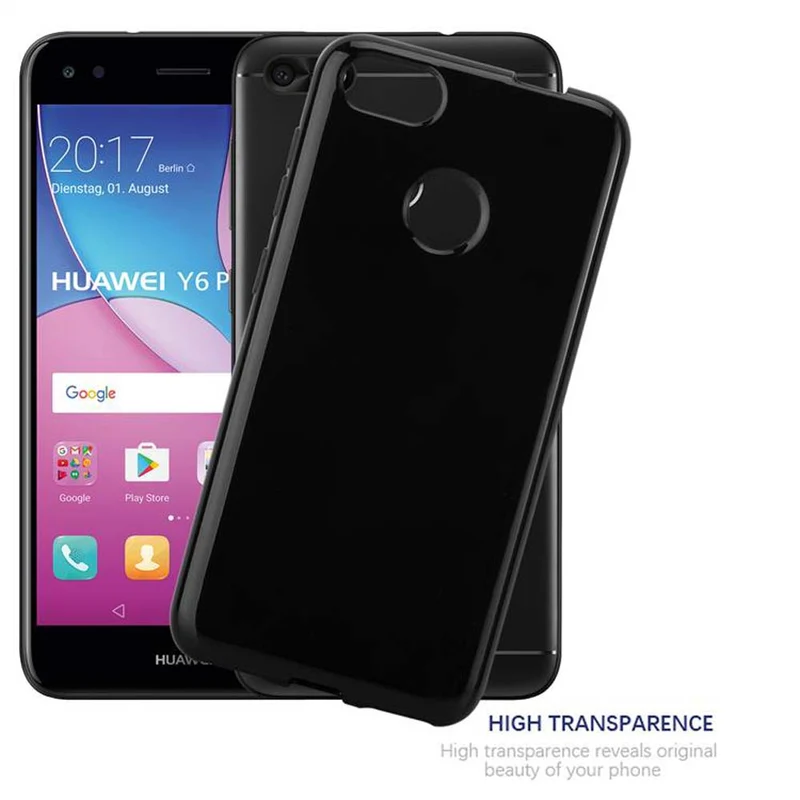 Cadorabo Hülle kompatibel mit Huawei Y6 PRO 2017 Schutzhülle aus flexiblem TPU Silikon