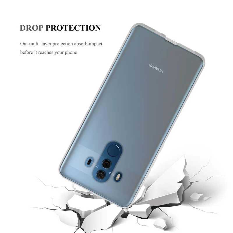 Cadorabo Hülle kompatibel mit Huawei MATE 10 PRO Schutzhülle aus flexiblem TPU Silikon