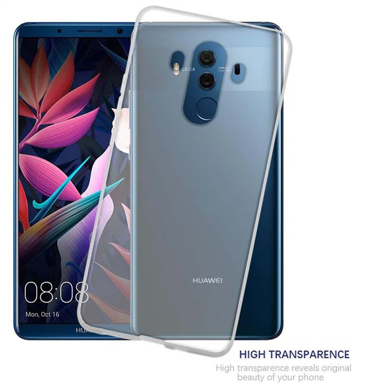 Cadorabo Hülle kompatibel mit Huawei MATE 10 PRO Schutzhülle aus flexiblem TPU Silikon