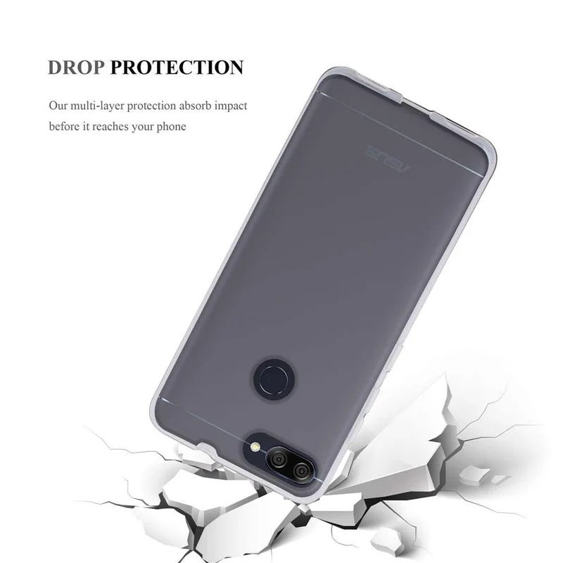 Cadorabo Hülle kompatibel mit Asus ZenFone MAX PLUS M1 Schutzhülle aus flexiblem TPU Silikon