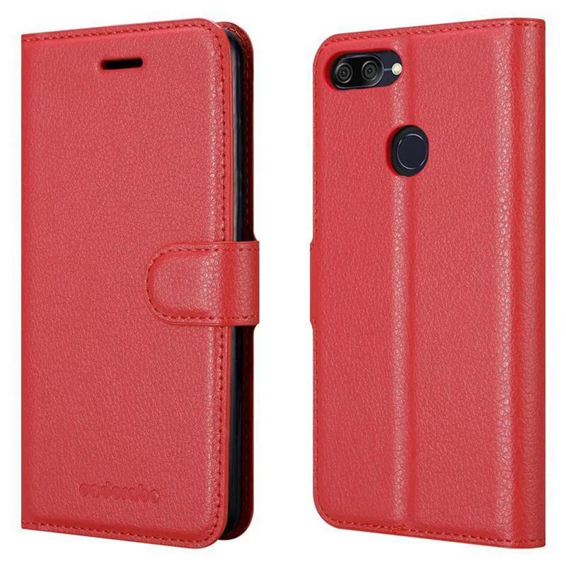 Cadorabo Hülle kompatibel mit Asus ZenFone MAX PLUS M1 Schutzhülle mit Magnetverschluss, Standfunktion und Kartenfach