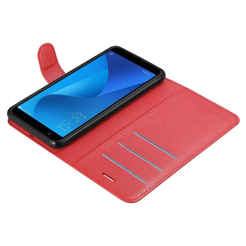 Cadorabo Hülle kompatibel mit Asus ZenFone MAX PLUS M1 Schutzhülle mit Magnetverschluss, Standfunktion und Kartenfach