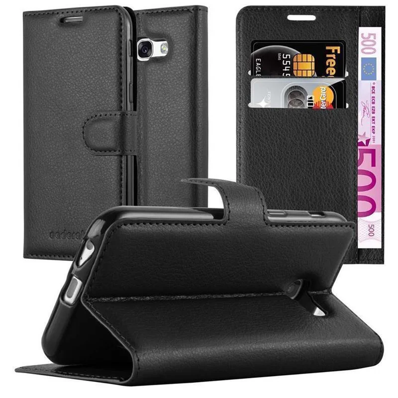 Cadorabo Hülle kompatibel mit Samsung Galaxy A7 2017 Schutzhülle mit Magnetverschluss, Standfunktion und Kartenfach