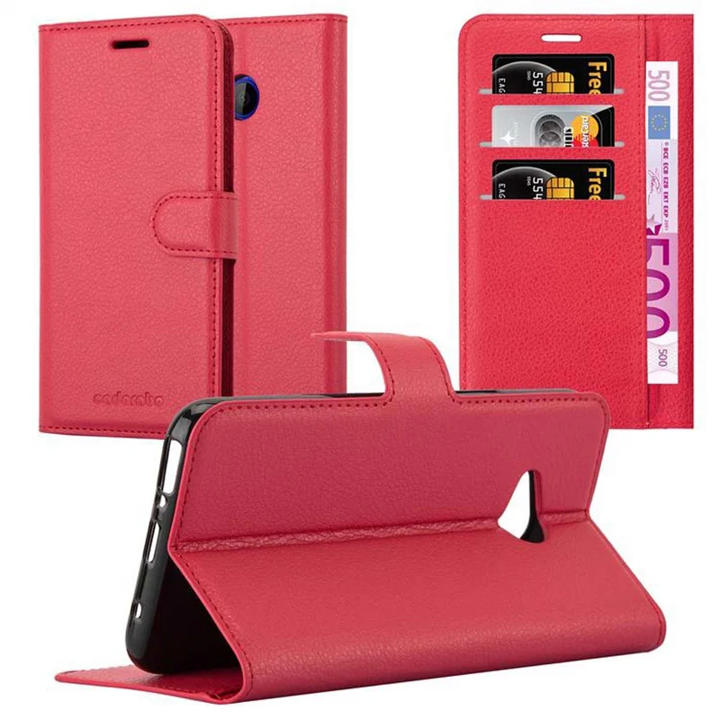 Cadorabo Hülle kompatibel mit HTC U11 LIFE Schutzhülle mit Magnetverschluss, Standfunktion und Kartenfach