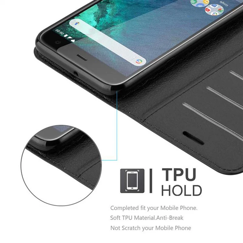 Cadorabo Hülle kompatibel mit HTC U11 LIFE Schutzhülle mit Magnetverschluss, Standfunktion und Kartenfach