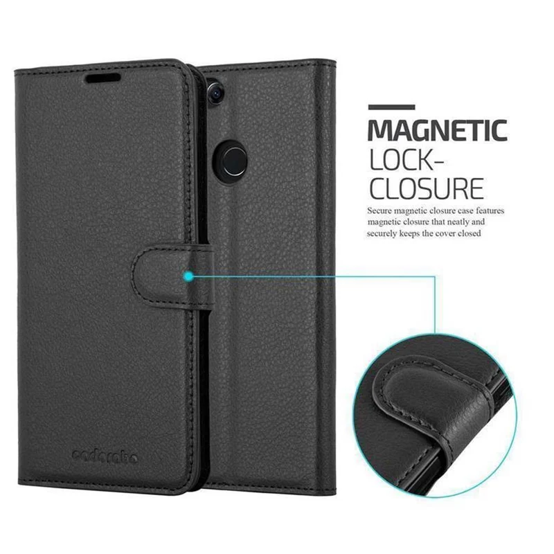 Cadorabo Hülle kompatibel mit Honor 7X Schutzhülle mit Magnetverschluss, Standfunktion und Kartenfach