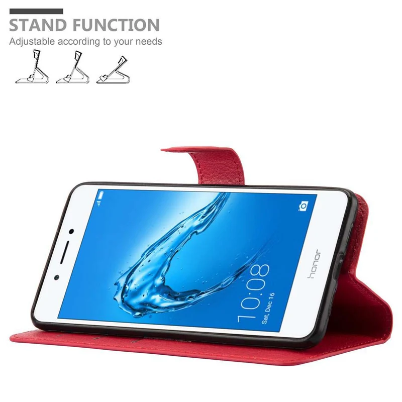Cadorabo Hülle kompatibel mit Honor 6C Schutzhülle mit Magnetverschluss, Standfunktion und Kartenfach