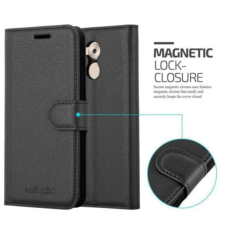 Cadorabo Hülle kompatibel mit Honor 6C Schutzhülle mit Magnetverschluss, Standfunktion und Kartenfach