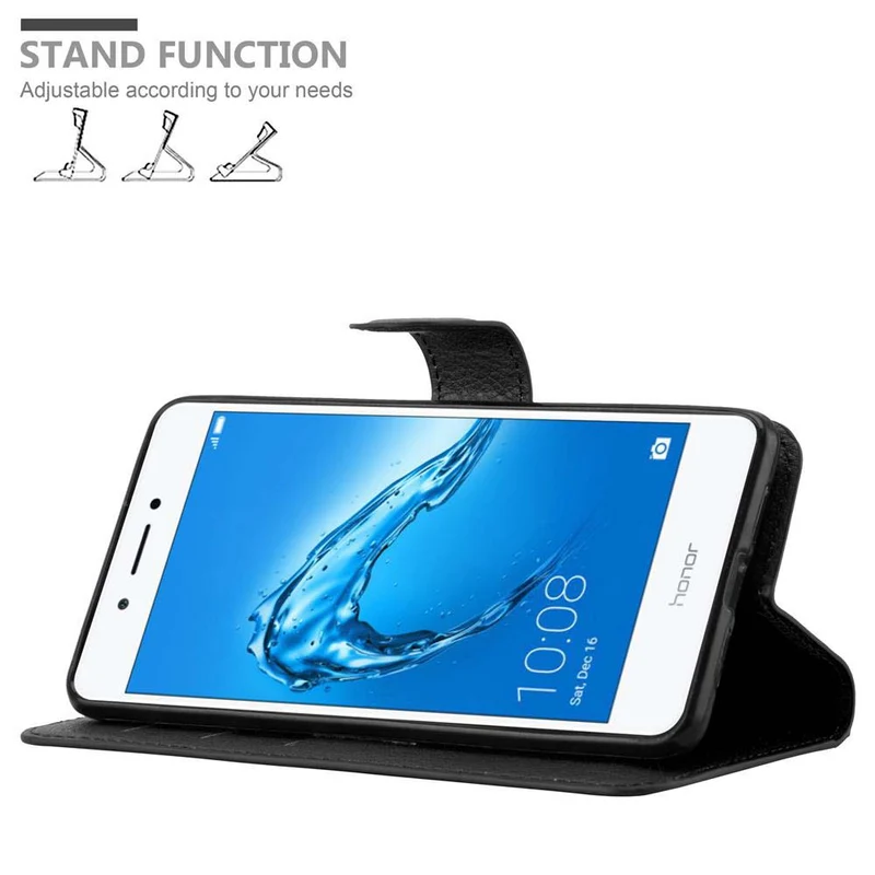 Cadorabo Hülle kompatibel mit Honor 6C Schutzhülle mit Magnetverschluss, Standfunktion und Kartenfach