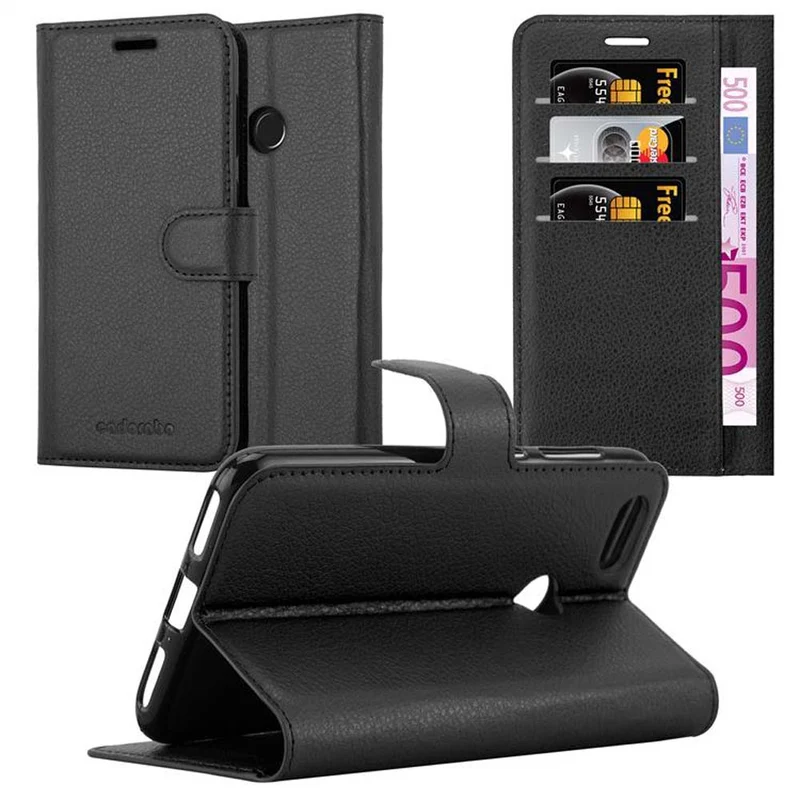 Cadorabo Hülle kompatibel mit Huawei Y6 PRO 2017 Schutzhülle mit Magnetverschluss, Standfunktion und Kartenfach
