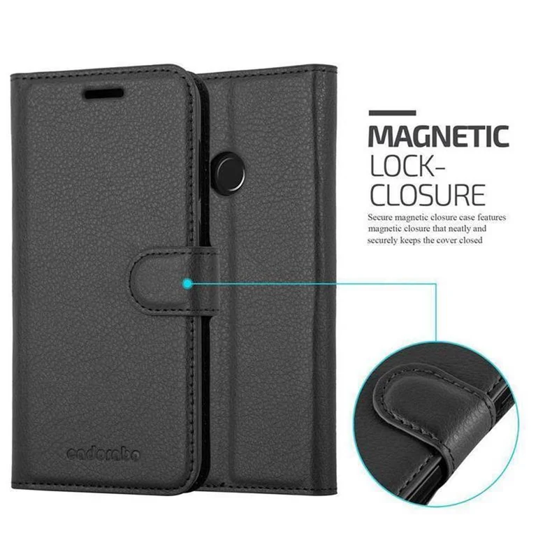 Cadorabo Hülle kompatibel mit Huawei Y6 PRO 2017 Schutzhülle mit Magnetverschluss, Standfunktion und Kartenfach