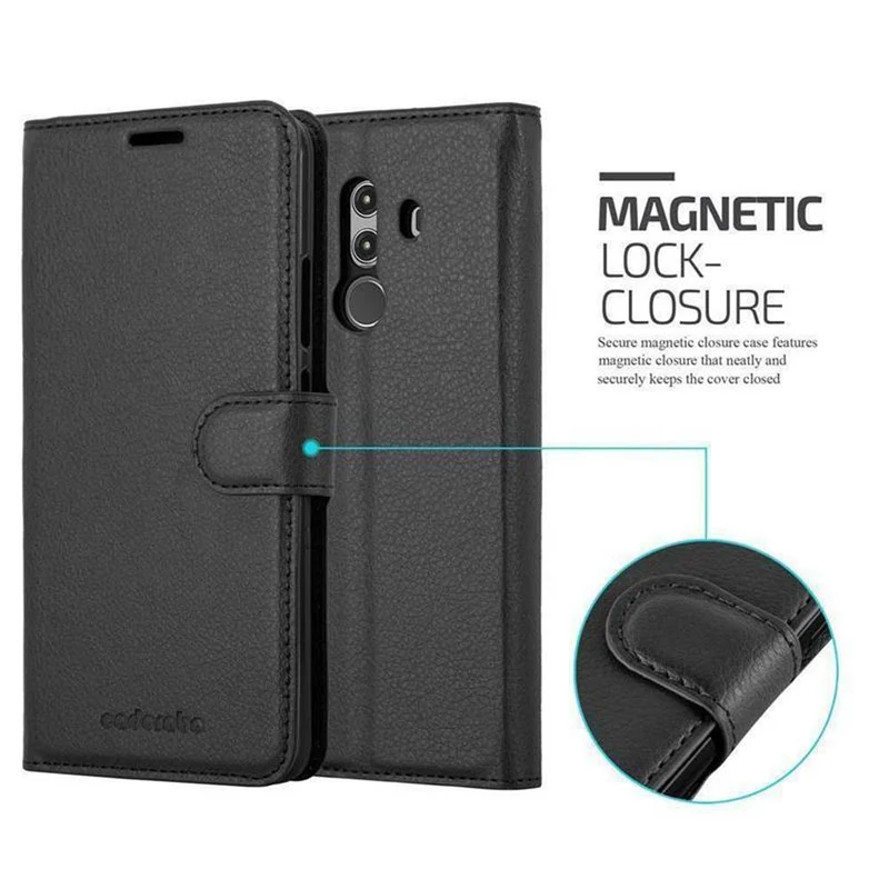 Cadorabo Hülle kompatibel mit Huawei MATE 10 PRO Schutzhülle mit Magnetverschluss, Standfunktion und Kartenfach