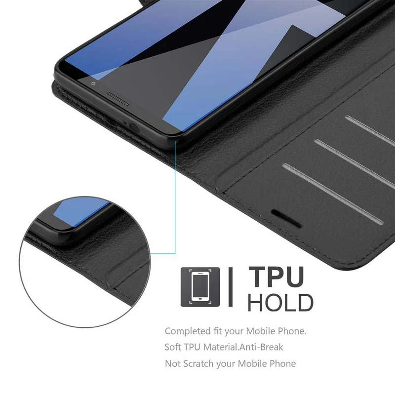 Cadorabo Hülle kompatibel mit Huawei MATE 10 PRO Schutzhülle mit Magnetverschluss, Standfunktion und Kartenfach
