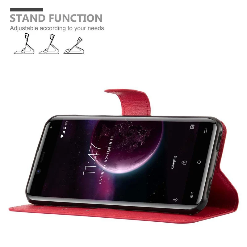 Cadorabo Hülle kompatibel mit Cubot MAGIC Schutzhülle mit Magnetverschluss, Standfunktion und Kartenfach