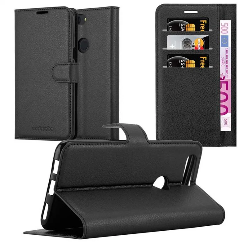 Cadorabo Hülle kompatibel mit OnePlus 5T Schutzhülle mit Magnetverschluss, Standfunktion und Kartenfach
