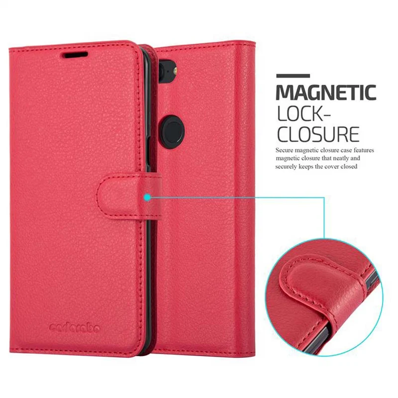 Cadorabo Hülle kompatibel mit OnePlus 5T Schutzhülle mit Magnetverschluss, Standfunktion und Kartenfach