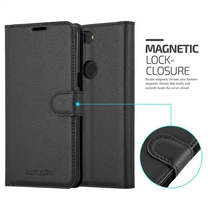 Cadorabo Hülle kompatibel mit OnePlus 5T Schutzhülle mit Magnetverschluss, Standfunktion und Kartenfach